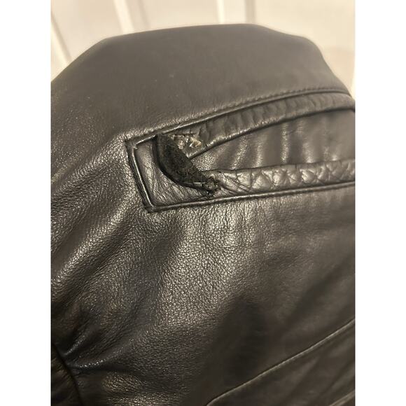 Rare! Vintage Members Only Black Leather Bomber Jacket Sz L - Picture 13 of 15